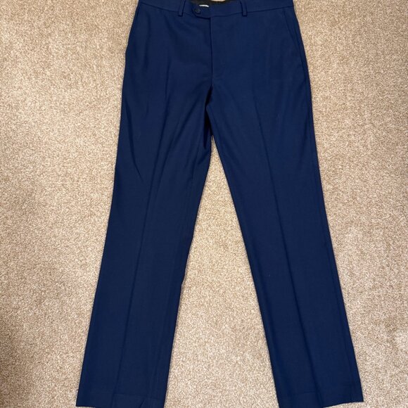 Mens 32 x 32 Apt 9 Premier Flex Slim-Fit Essential Navy Blue Suit Pants Slacks - Picture 2 of 5